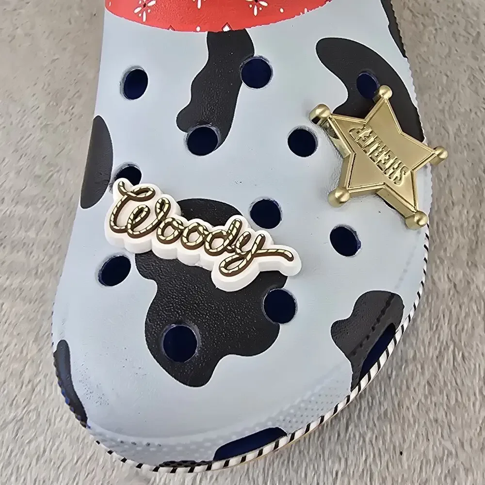 Crocs Toy Story Woody Shoe Mens Size 11 Clogs Disney Pixar Cow Print Womens 12.5